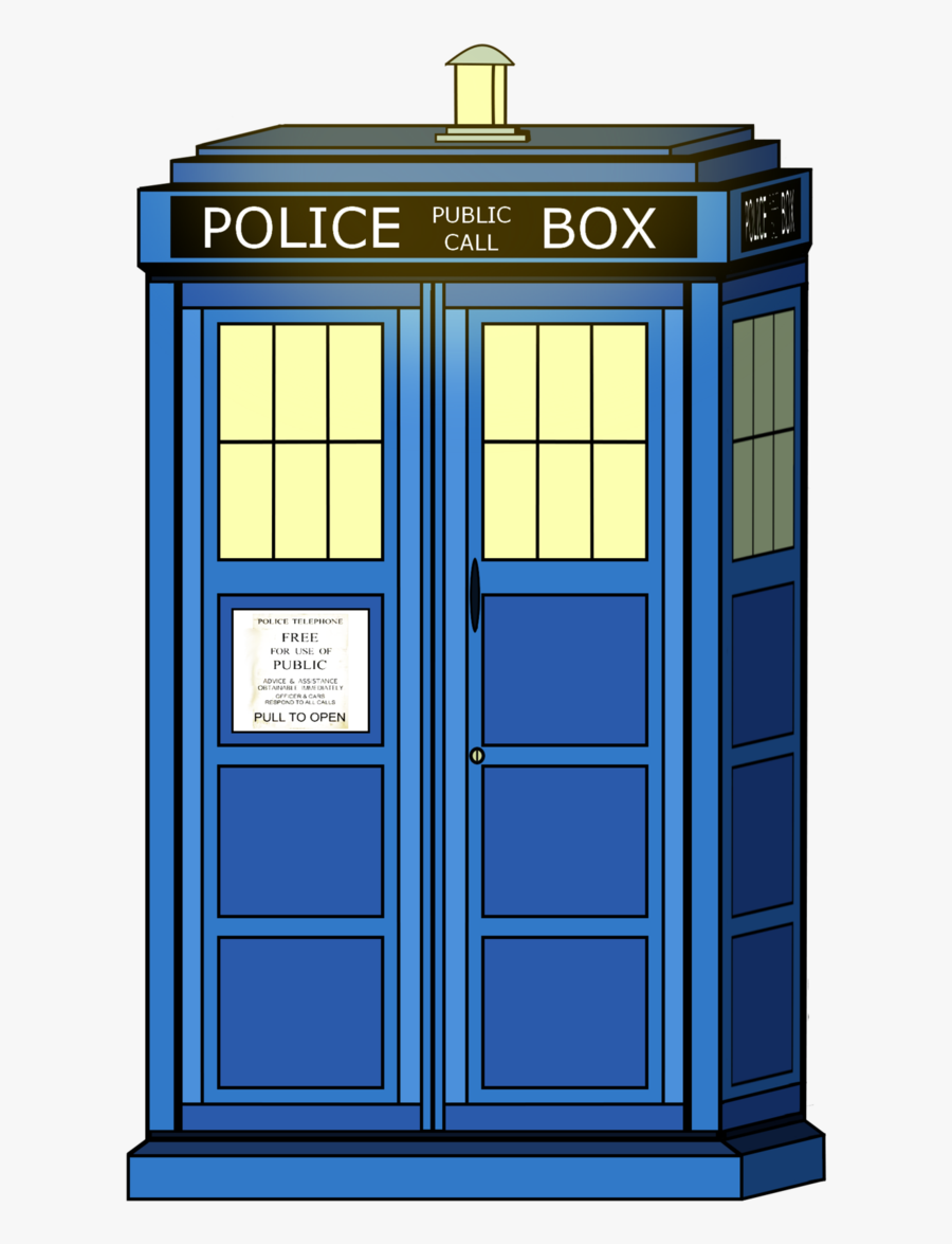 Tardis Vector Outline - Doctor Who Clipart Police Box, Transparent Clipart