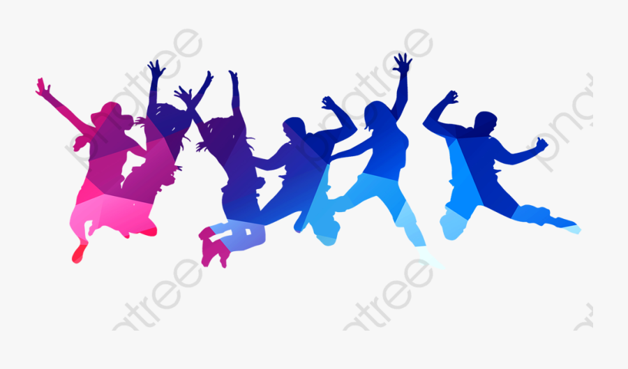 Jumping People Clipart - Try To Be Happy Without Any Reason, Transparent Clipart