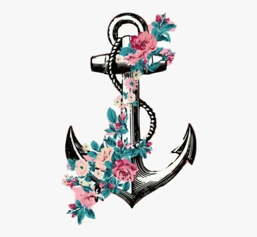Freetoedit Scanchor Anchor - Anchor And Flowers, Transparent Clipart