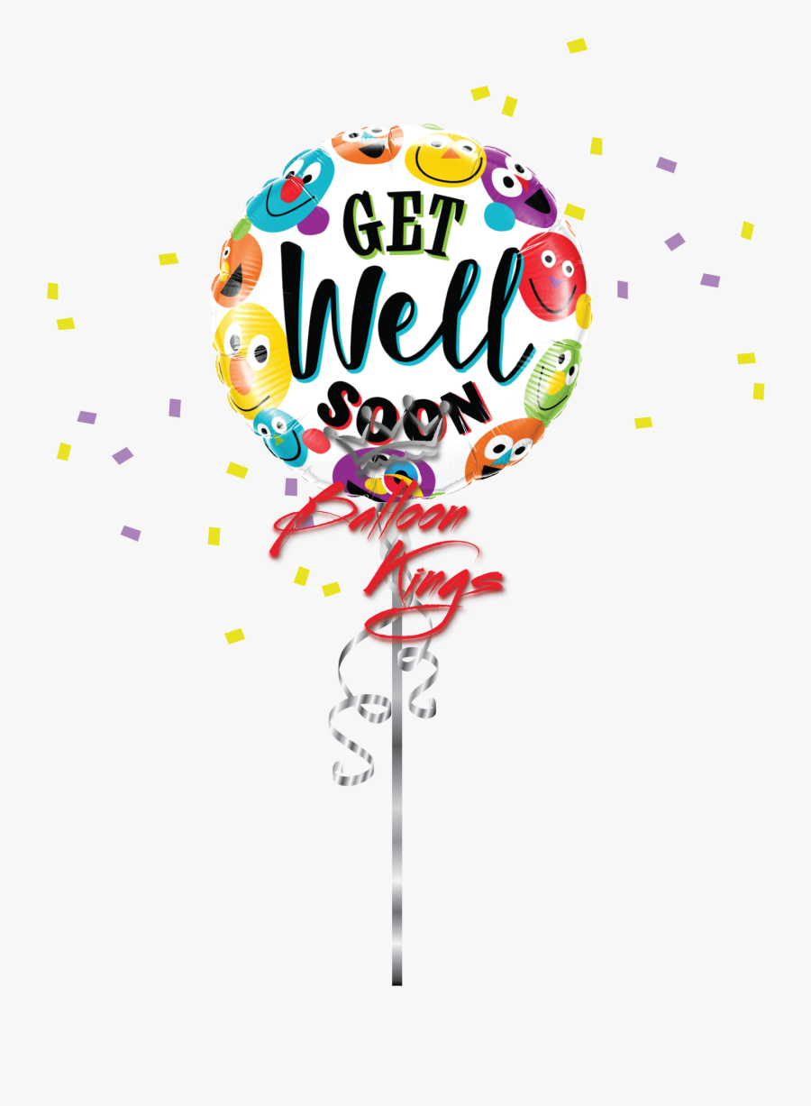 Get Well Soon Smileys - Get Well Soon Foil Balloon, Transparent Clipart
