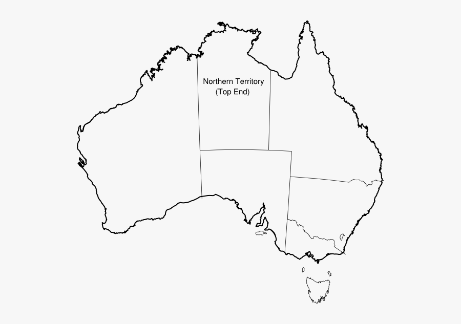 Blank Map Of Australia, Transparent Clipart