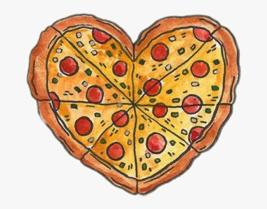 #pizza #heart #pizzalove #freetoedit - Take A Pizza My Heart, Transparent Clipart