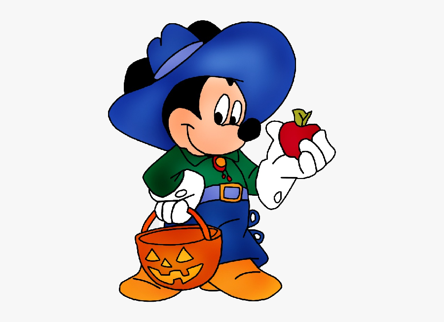 Disney Characters Mickey And Minnie Halloween Clipart - Halloween Mickey Mouse Characters, Transparent Clipart