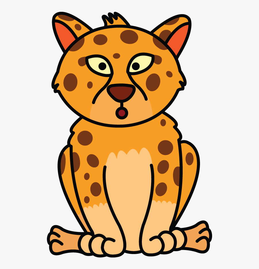 Cheetahs Drawing Easy - Drawing, Transparent Clipart