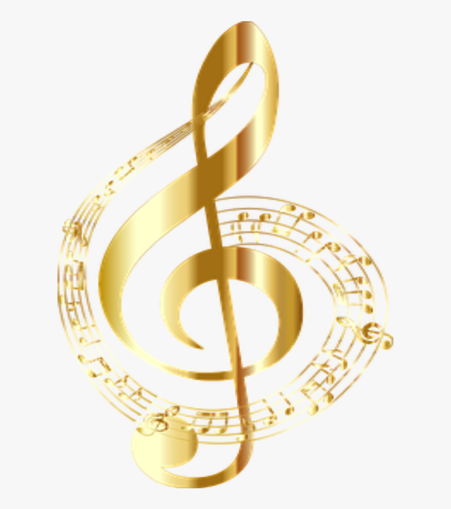 #music #notes #musicnotes #gold - Gold Music Note Transparent , Free ...