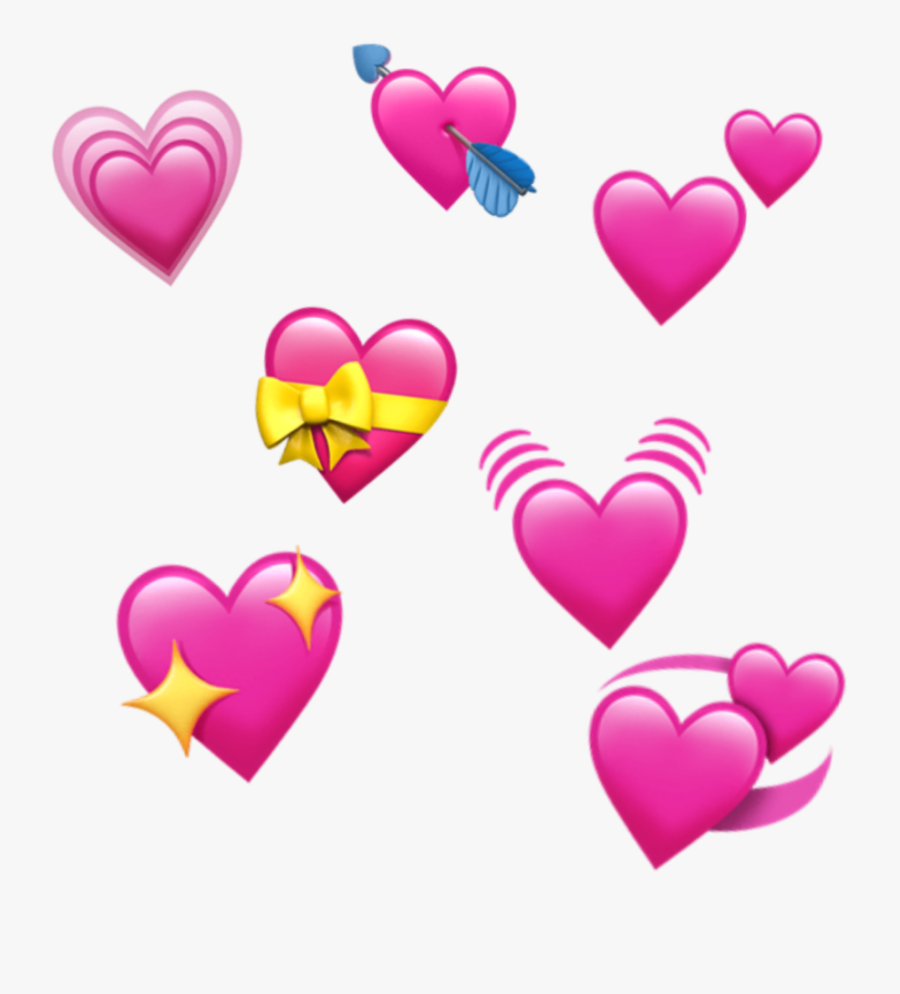 #freetoedit #edit #emoji #apple #ios #iphone #heart - Iphone Heart Emoji Transparent Background, Transparent Clipart