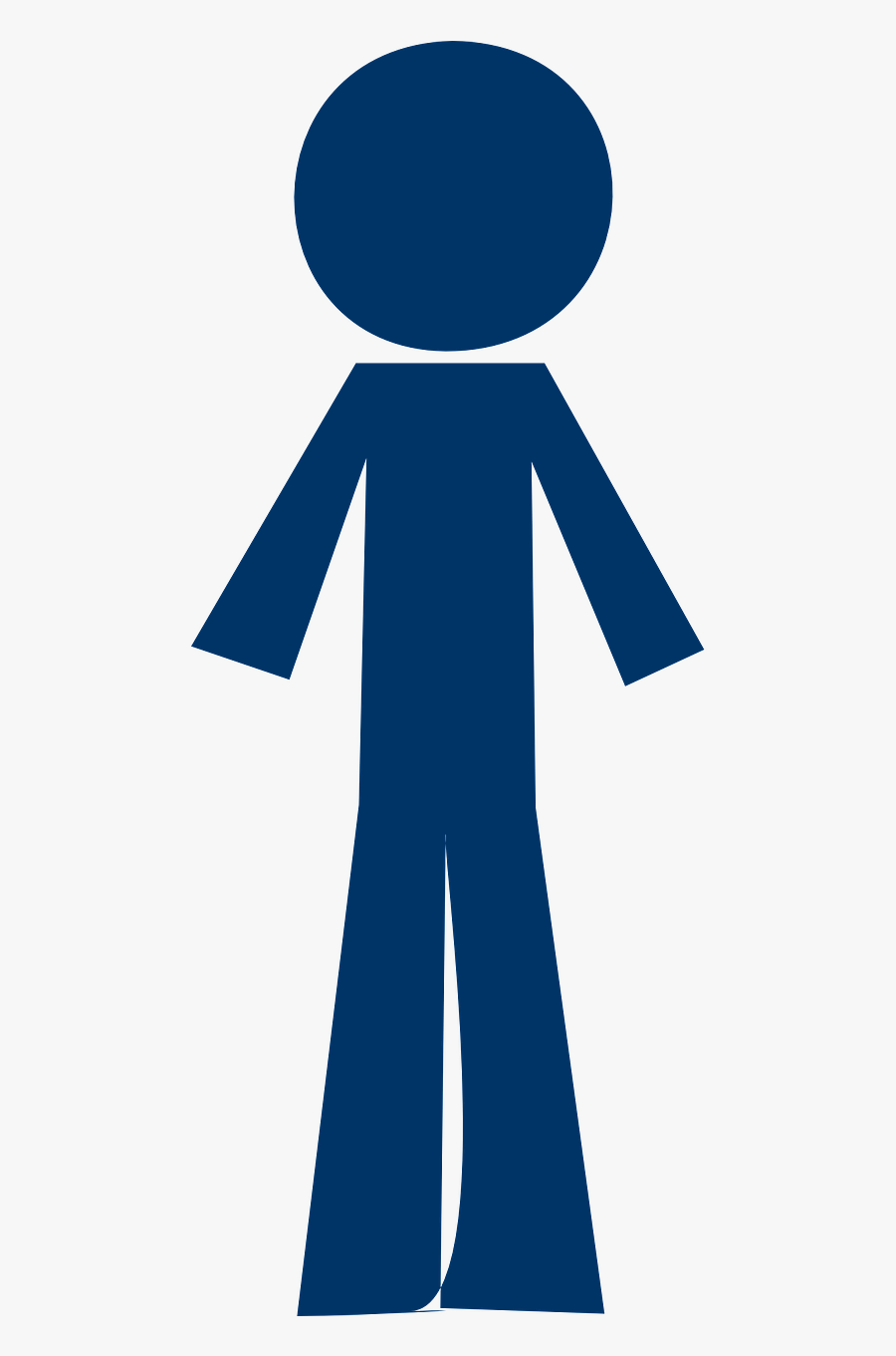 User Stick Man Person Free Photo - Navy Blue Stick Figure, Transparent Clipart