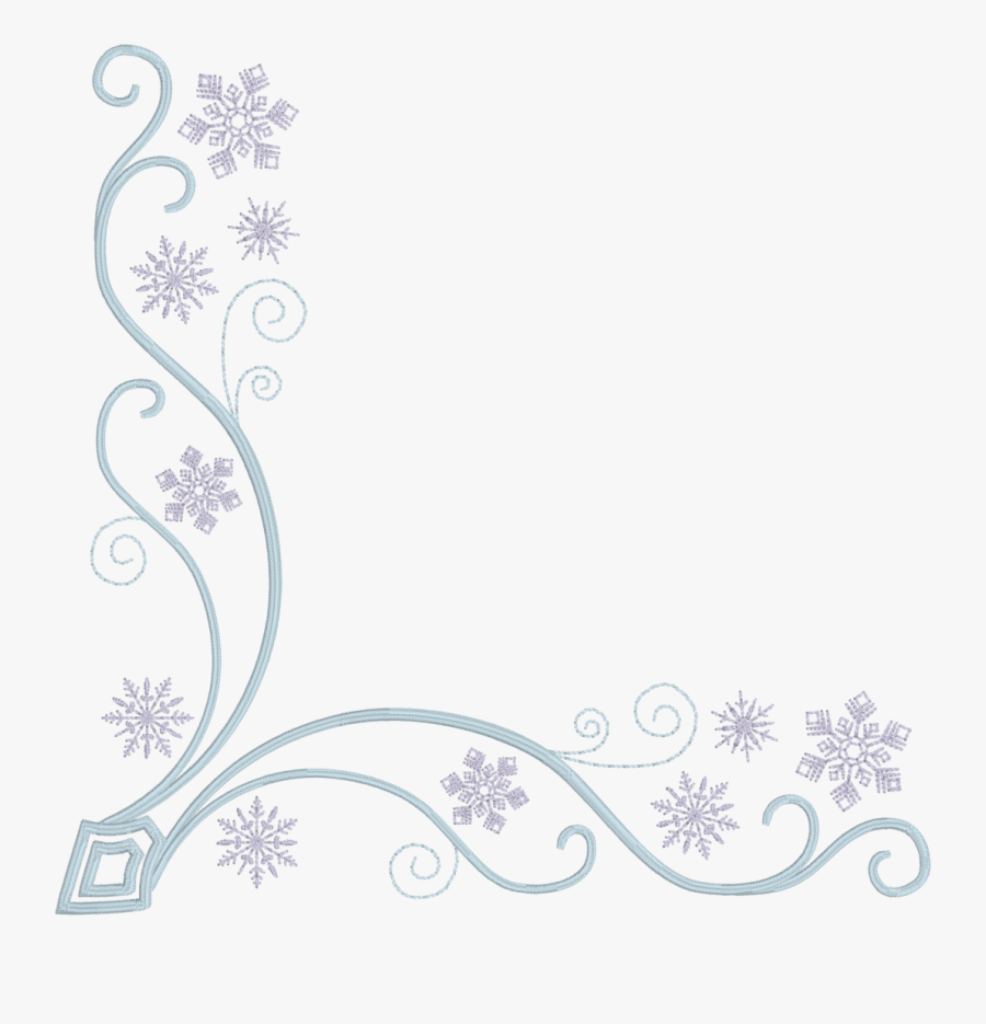 Collection Of Free Snowflakes - Snowflake Corner Png, Transparent Clipart