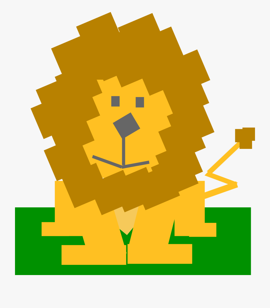 Lions Clipart Cartoon - Lion Quadrilateral, Transparent Clipart