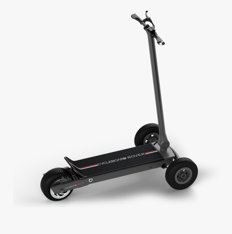 3 Wheels Electric Scooter Offroad, Transparent Clipart