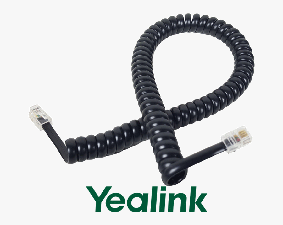 Yealink T42s Curly Cord, Transparent Clipart