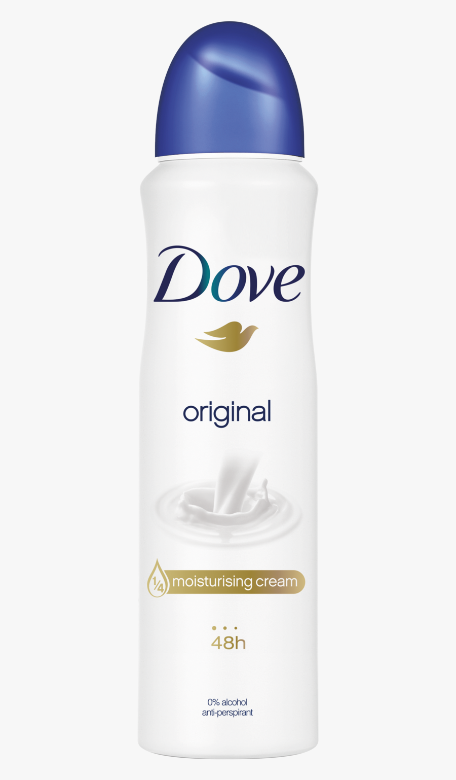 Dove Original Antiperspirant Deodorant 250ml, Transparent Clipart