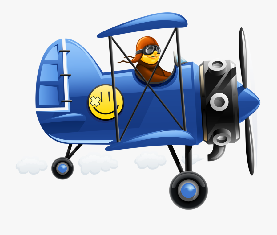 Transparent Cartoon Airplane Png - Funny Pilot Clipart, Transparent Clipart