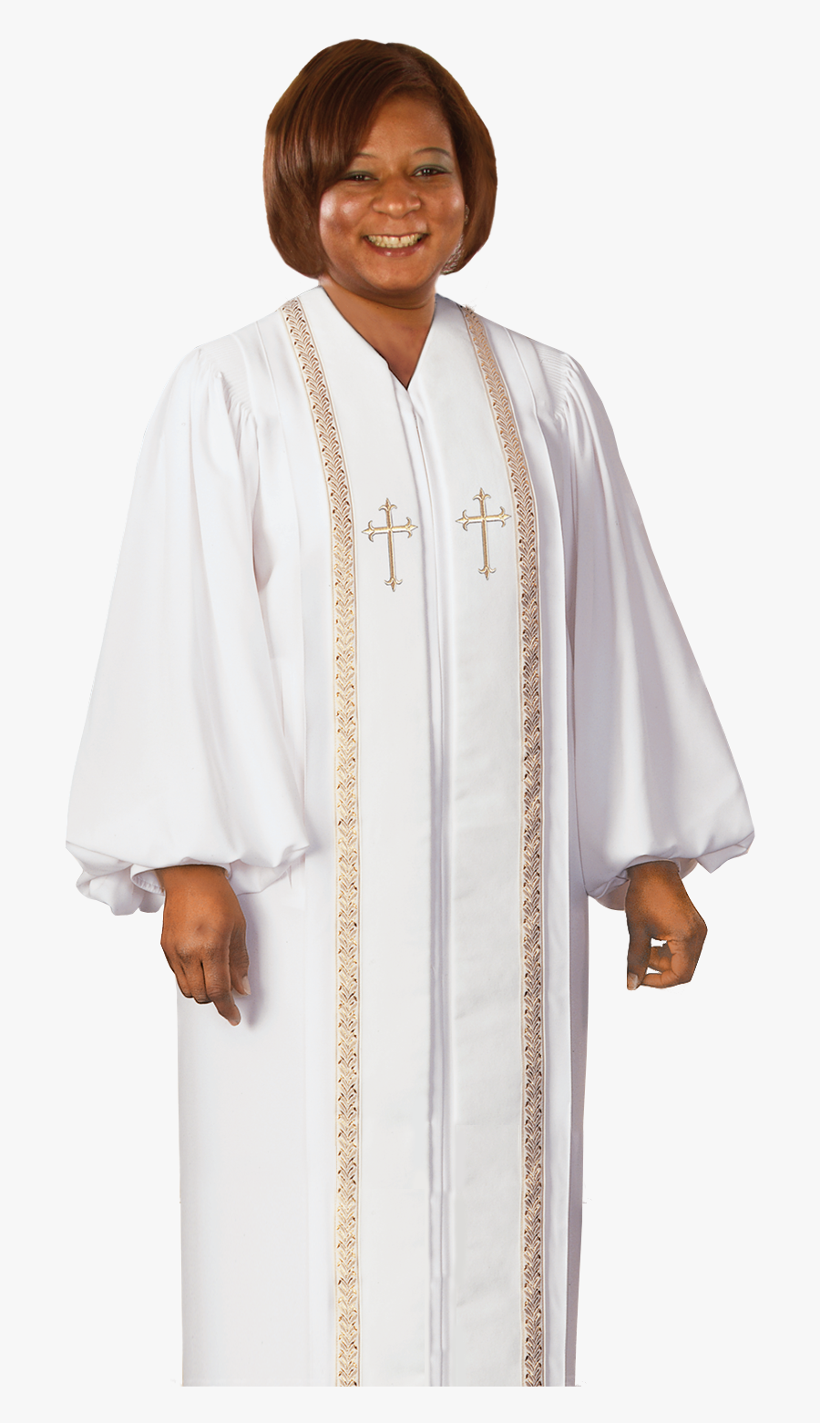 Clip Art Women S White Robe - White Clergy Robes For Women, Transparent Clipart