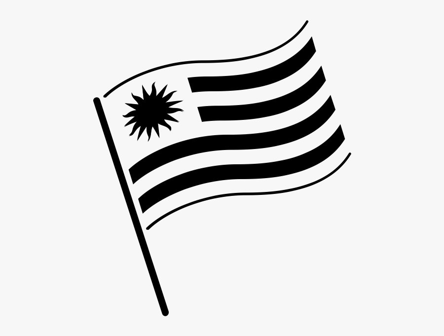 Flag Of Uruguay , Png Download - Malaysia Flag Black And White Png, Transparent Clipart