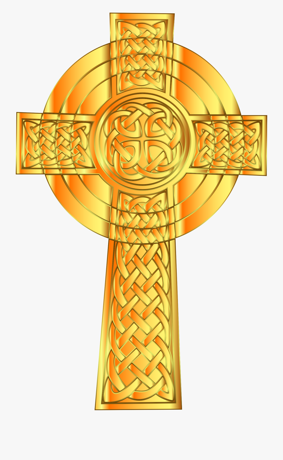 Celtic Cross Christian Cross Crucifix Clip Art - Gold Celtic Cross Png, Transparent Clipart