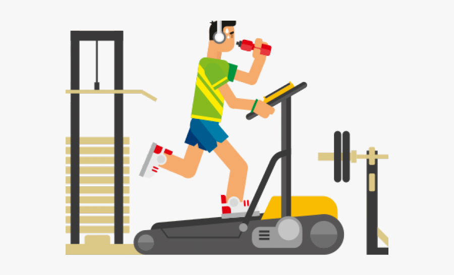 Sports Equipment Clipart Exercise - Animated Treadmill Icon, Transparent Clipart