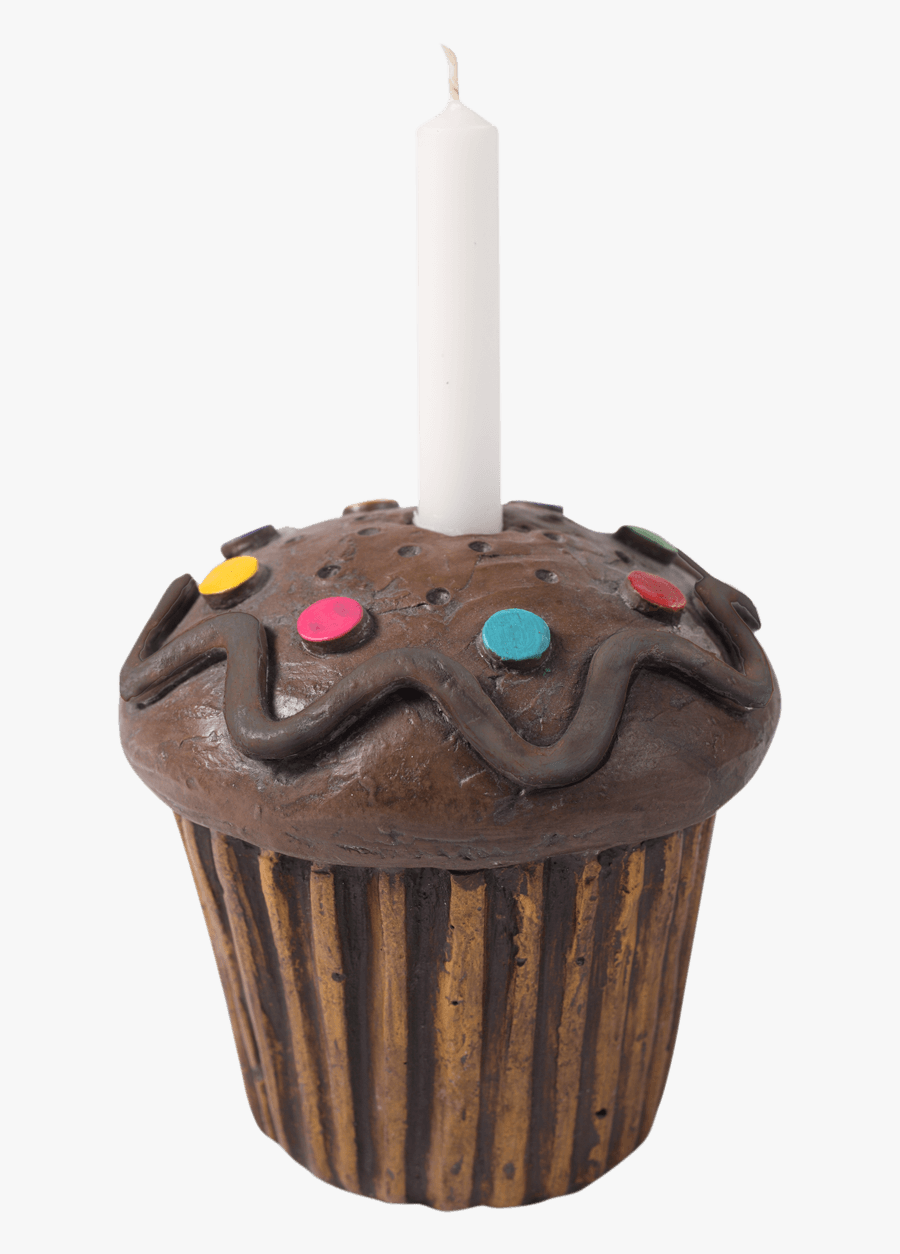 Transparent Cupcake With Candle Png - Cupcake, Transparent Clipart