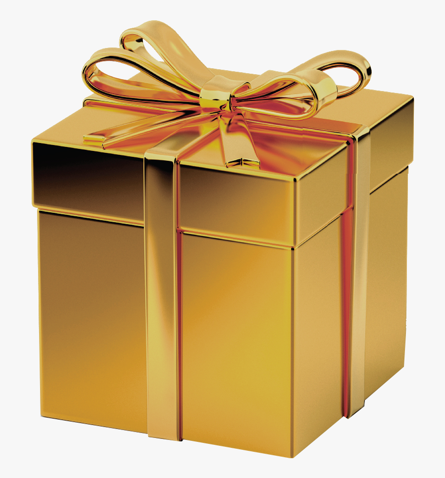 Red Gift Box Transparent - Transparent Background Gold Gift Box, Transparent Clipart