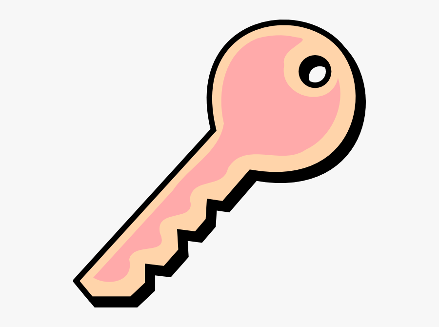 Pink Yellow Key Clip Art At Clker - Key Clipart Pink, Transparent Clipart