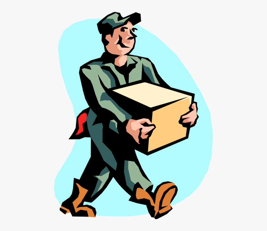 Vector Illustration Of Warehouse Shipping And Receiving - Work At Height Hazards, Transparent Clipart