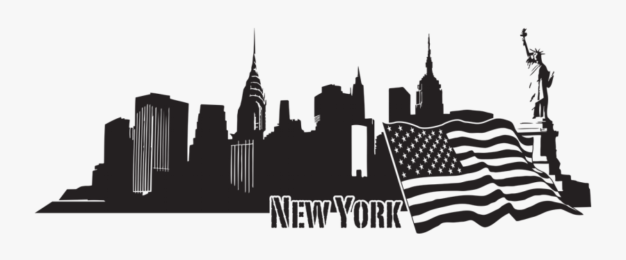 New York Skyline Wall Decal Clipart , Png Download - New York Decals, Transparent Clipart