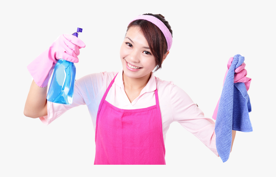 Clip Art House Wife Cleaning - Maid Pink Png, Transparent Clipart