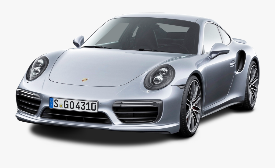 Porsche 911 Turbo Silver Car Png Image - Porsche Png, Transparent Clipart