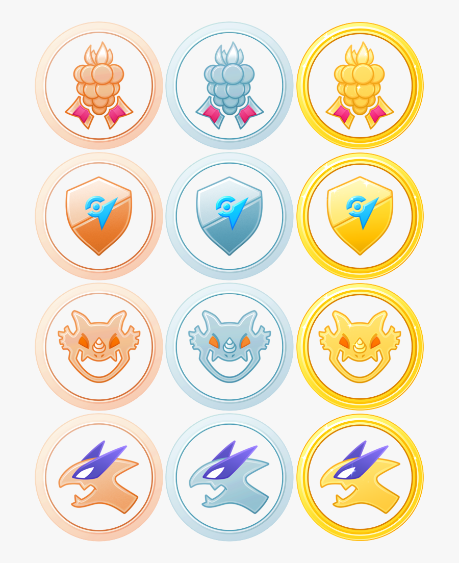 Pokemon Go New Medals, Transparent Clipart