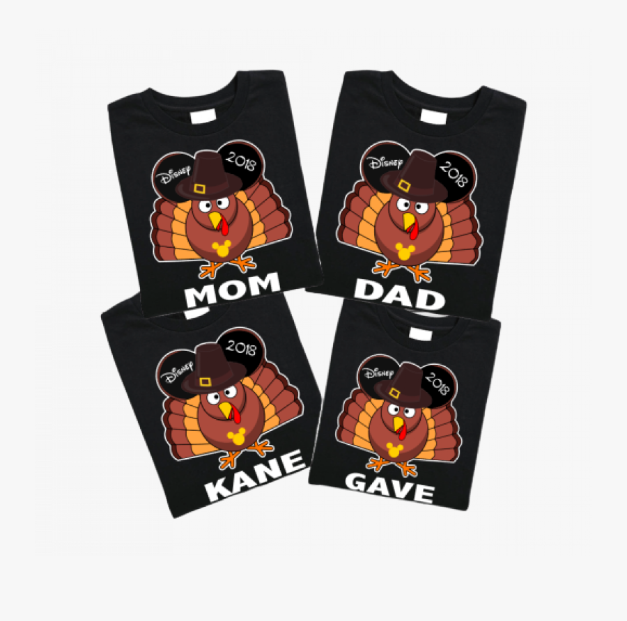 Disney Family Thanksgiving Turkey Mickey Vacation T-shirts - Thanksgiving Shirt Bear, Transparent Clipart