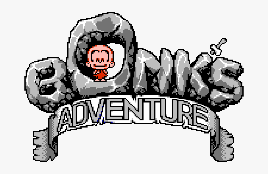 #77 Bonk"s Adventure - Bonk's Adventure Title Screen, Transparent Clipart