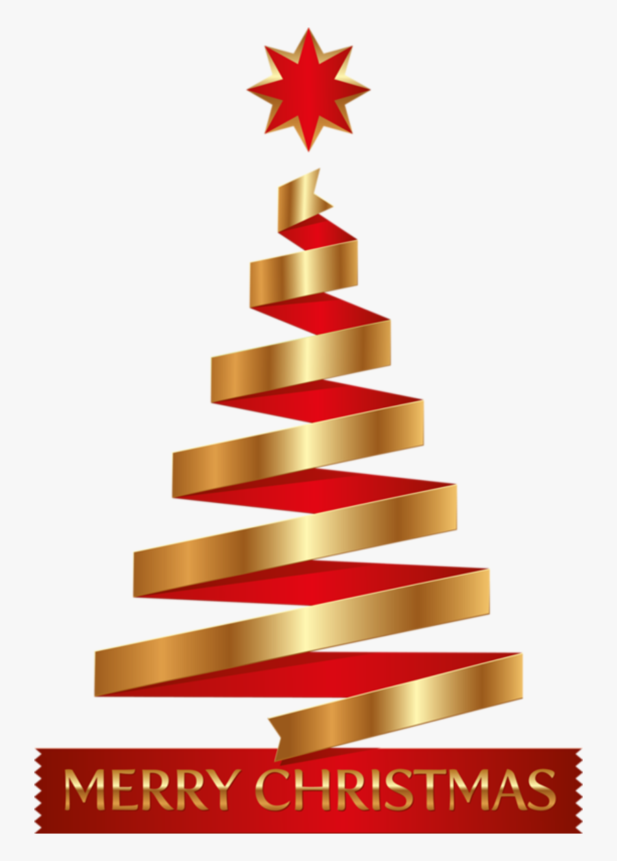 Christmas Tree Ribbon Png, Transparent Clipart
