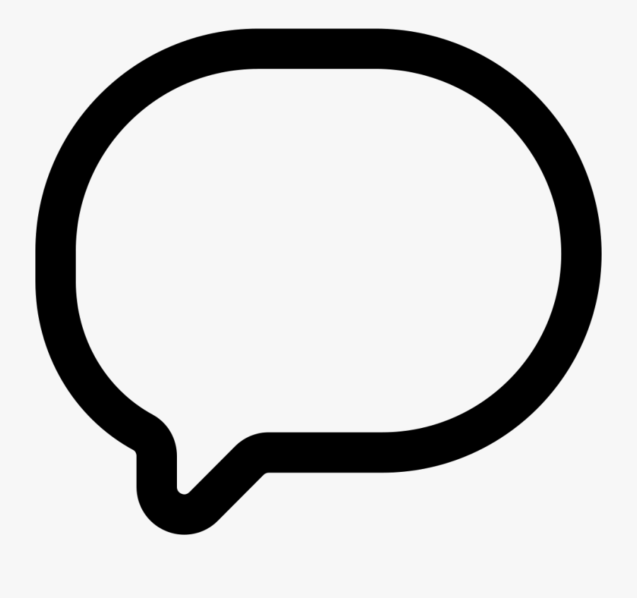 Comment Icon Small - Black Outline Speech Bubble, Transparent Clipart