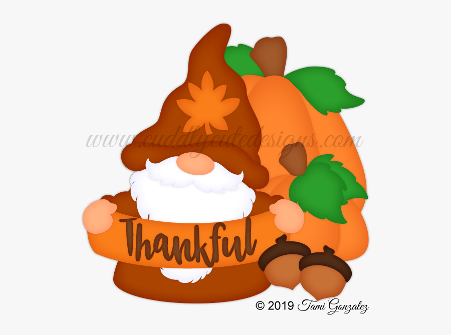 Thankful Gnome, Transparent Clipart