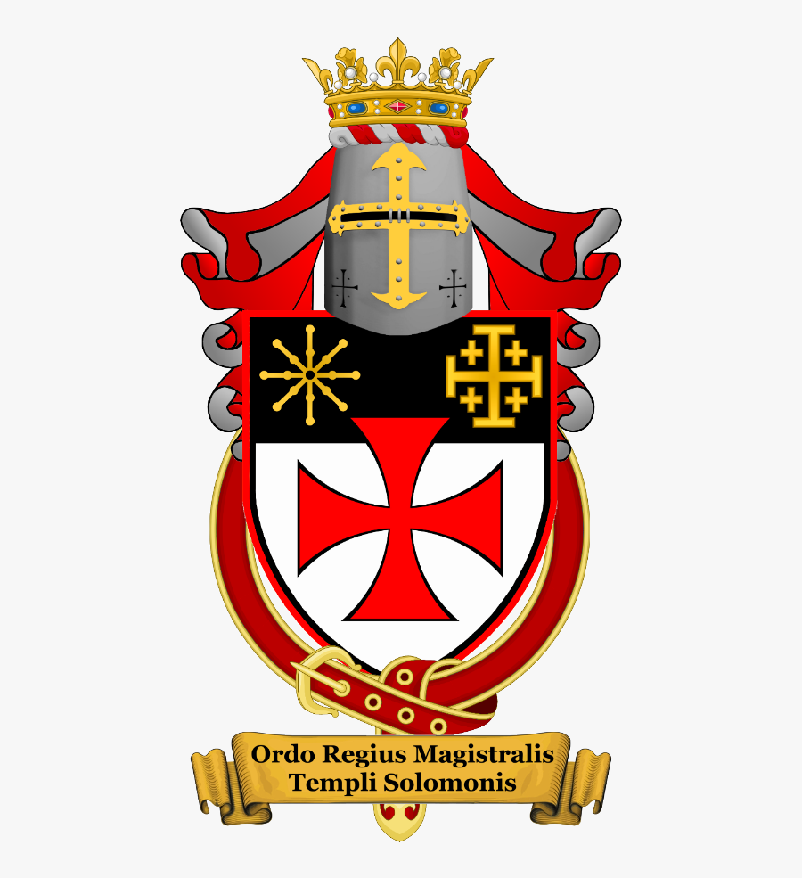 Official Heraldic Coat Of Arms Of The Order Of The - Order Knights Templar Coat Of Arms, Transparent Clipart