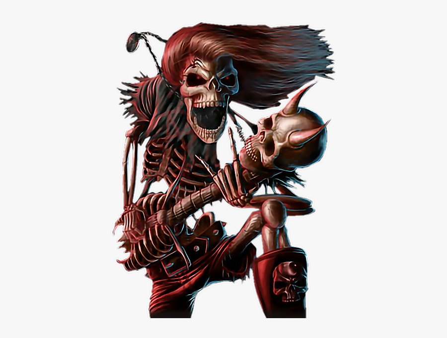 #skeleton #rocker #fantasyart #fantasy #makebelieve - Heavy Metal Music Art, Transparent Clipart