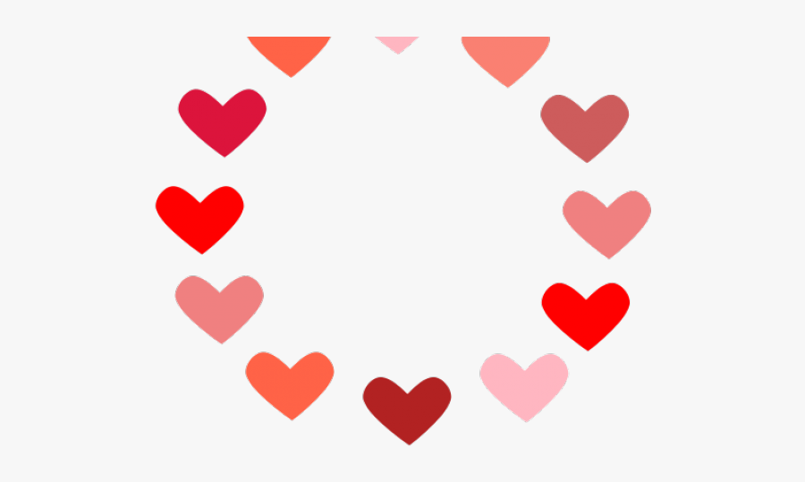 Hearts In A Circle, Transparent Clipart