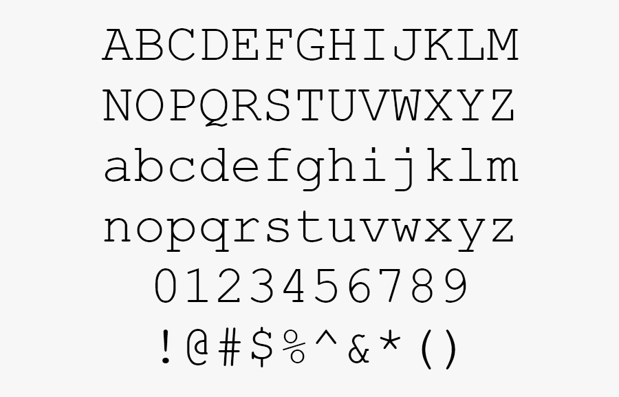 Clip Art Download Font Sans Serif - Courier Font, Transparent Clipart
