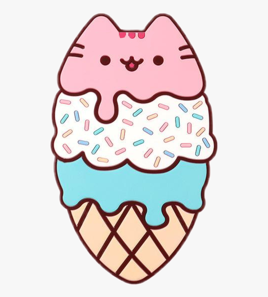 #pusheen #ice Cream #blue #rainbow #blue #white #cute - Pusheen Cat Ice ...