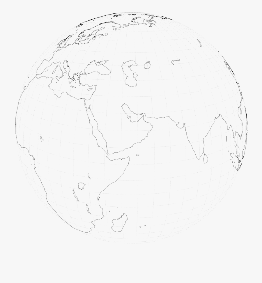 Middle East Viewed From Space Svg Clip Arts - Png India On Globe, Transparent Clipart