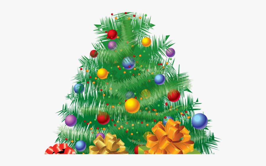 Christmas Tree Clipart Art Deco - Christmas Tree With Gifts Clipart, Transparent Clipart