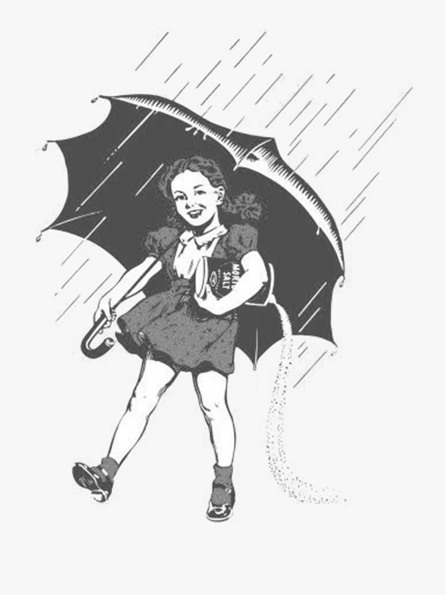 Morton Salt Girl Evolution, Transparent Clipart