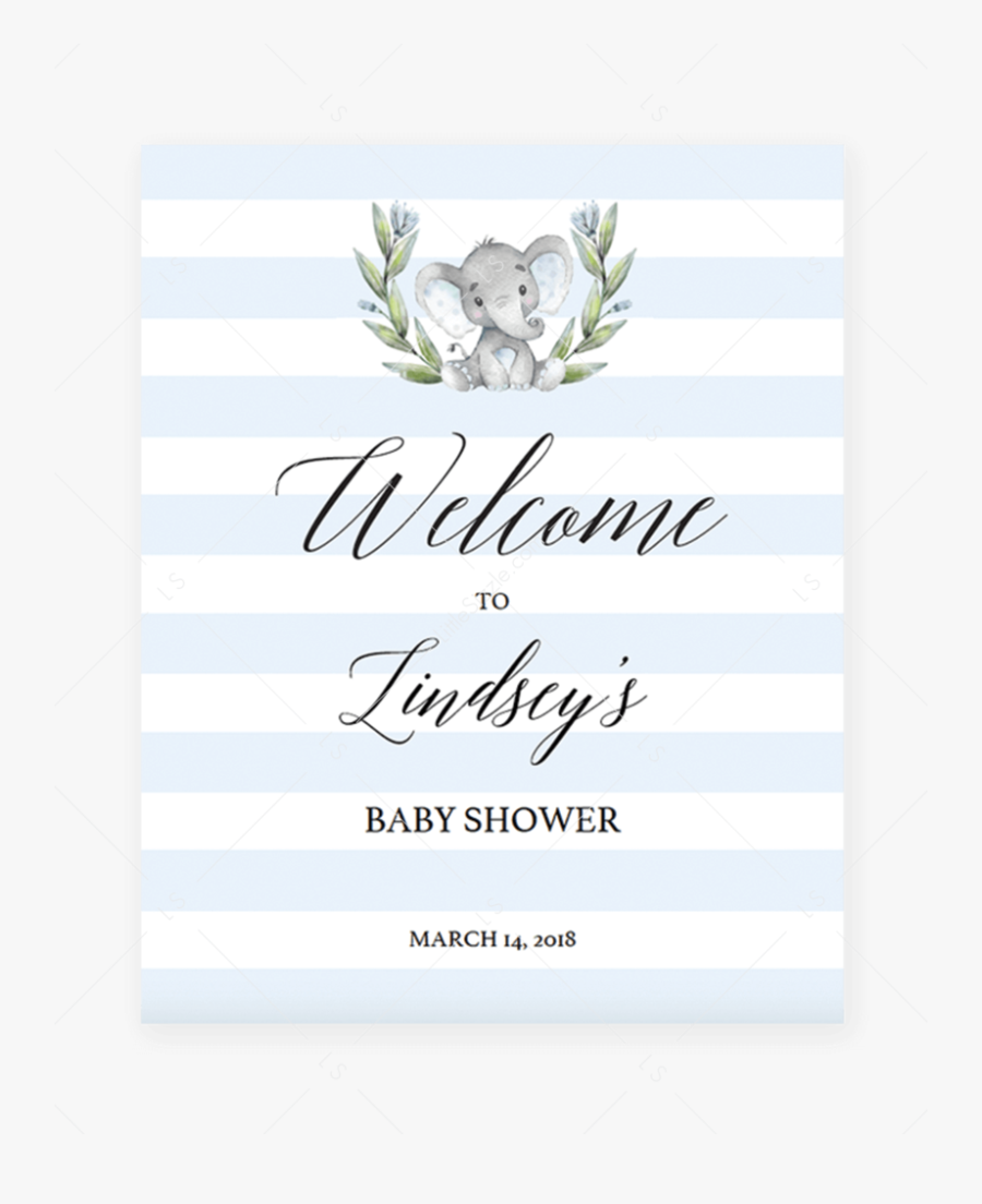 Transparent Baby Shower Turtle Clipart - Free Printable Elephant Baby Shower Signs, Transparent Clipart