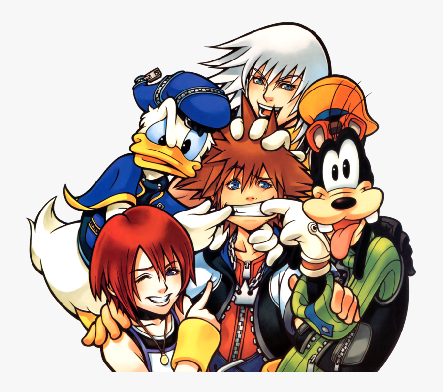 Protagonist Group Kh - Kingdom Hearts 1 Artwork, Transparent Clipart