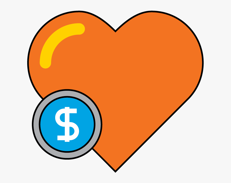 Donation - Heart, Transparent Clipart