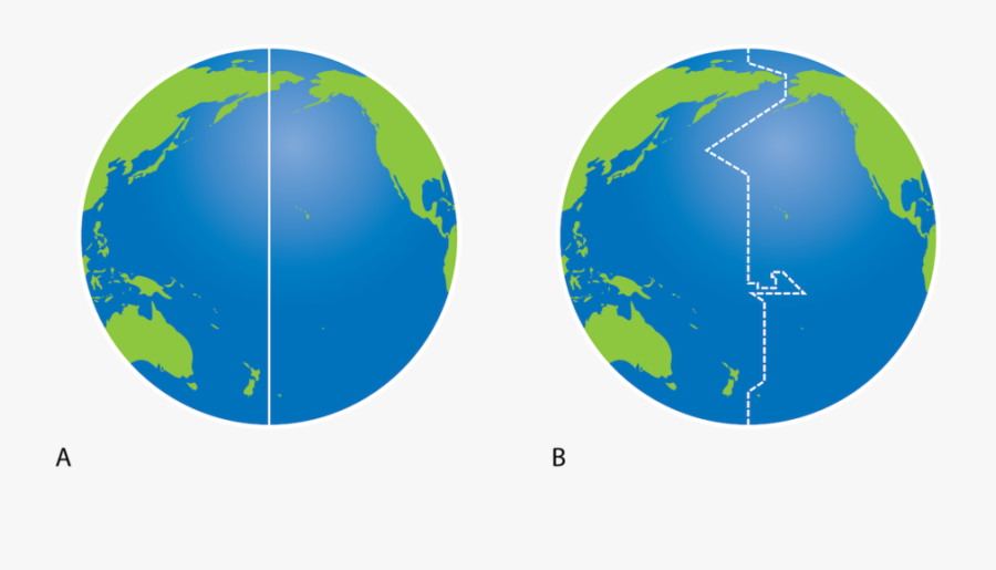 180 Меридиан Clipart 180th Meridian Western Hemisphere - International Date Line Hd, Transparent Clipart