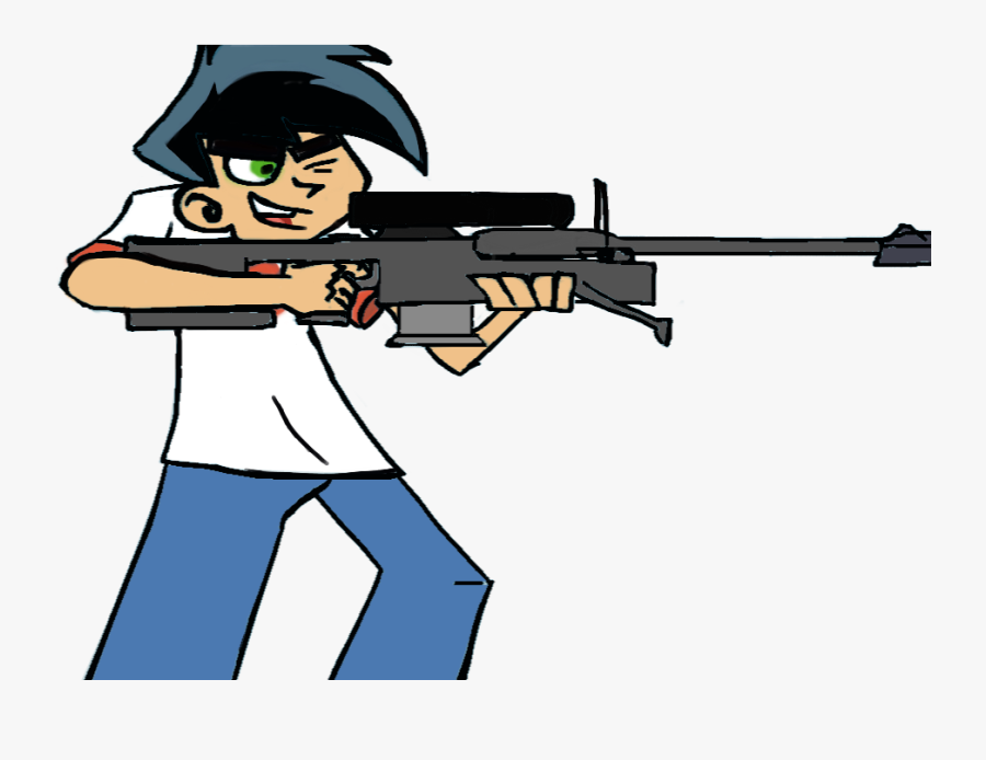 Mlg Quickscope Transparent Png Clipart Free Download - Danny Phantom With A Gun, Transparent Clipart