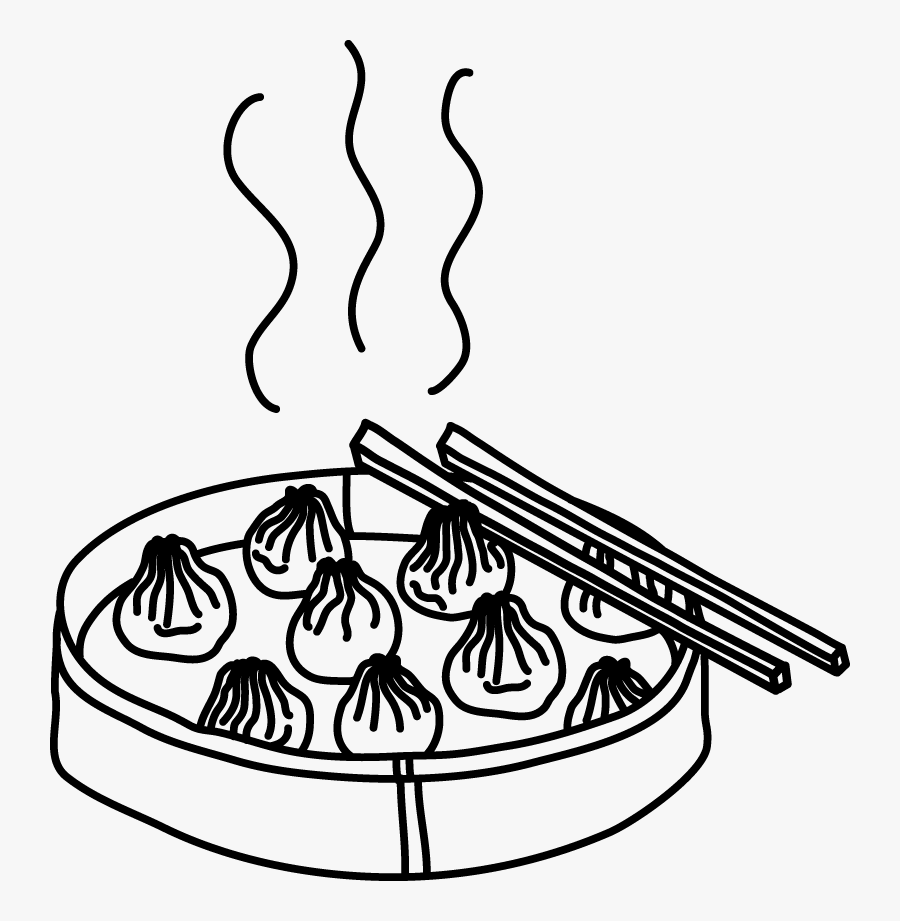 Dumpling Clipart Clip Art - Dumpling Black And White, Transparent Clipart