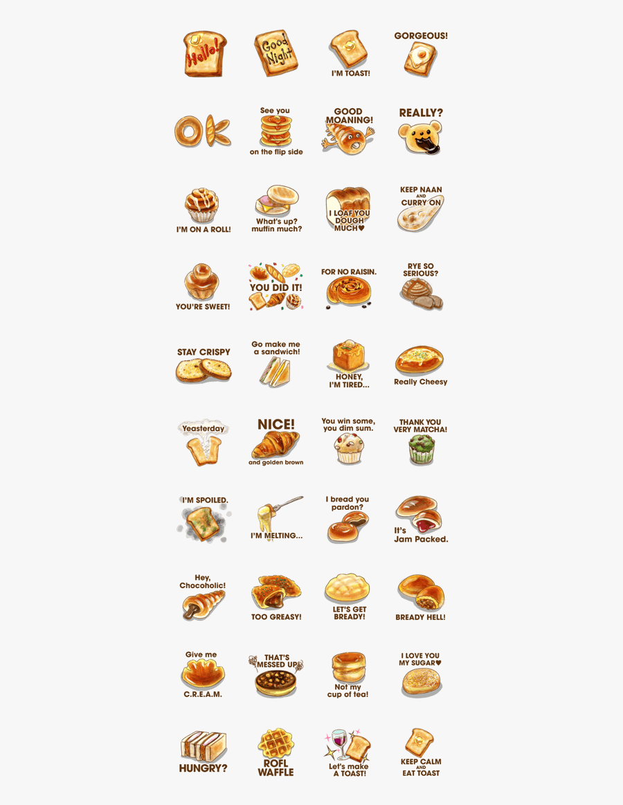 Bread Jokes, Transparent Clipart