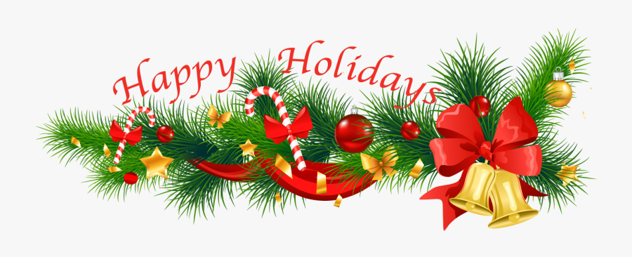 Happy Holidays - Christmas Decoration For Leaflet, Transparent Clipart